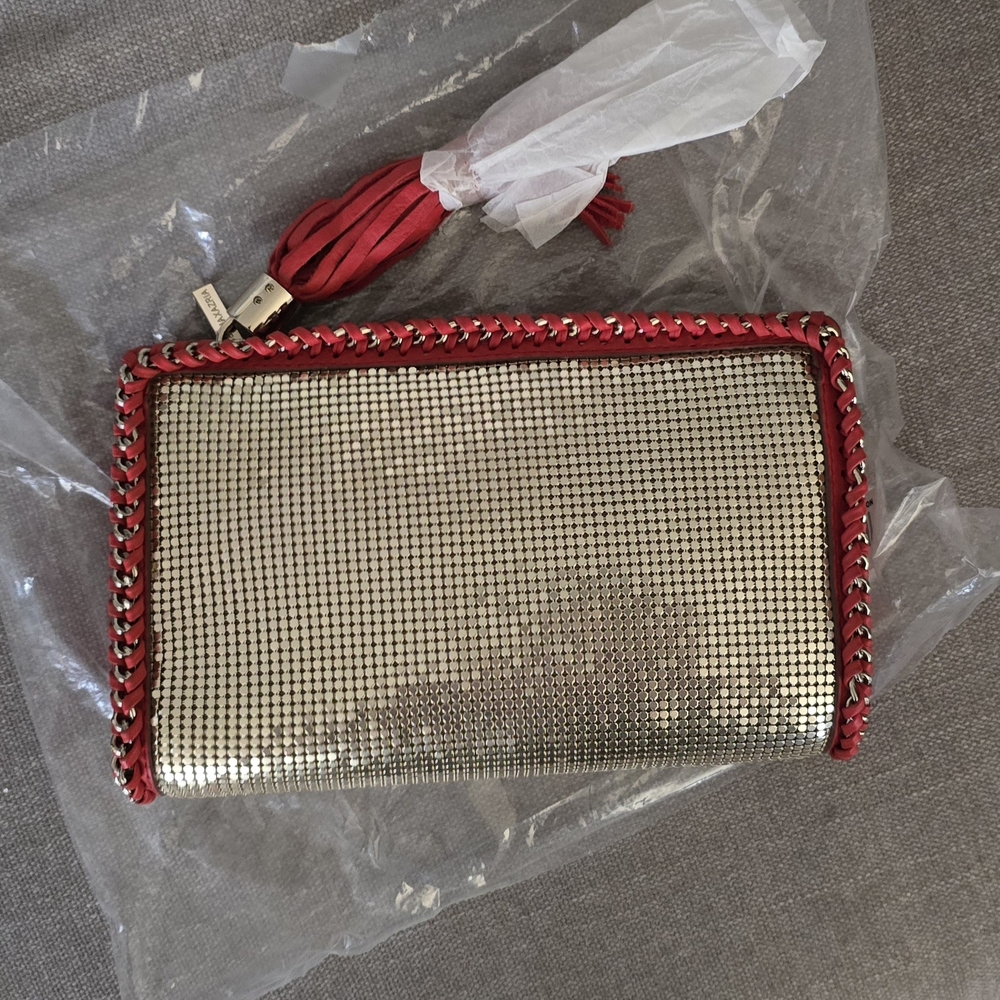 NWY BCBGMaxAzria Gold and Red Women's Bag